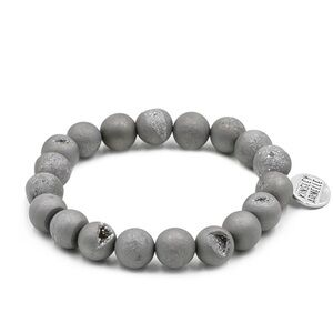 Kinsley Armelle Geode Collection Frost Silver Bracelet